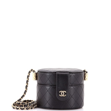 Chanel CC Allure Vanity Case with Chain Quilted Lambskin Mini