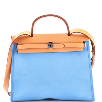 Hermes Herbag Zip Leather and Toile 31