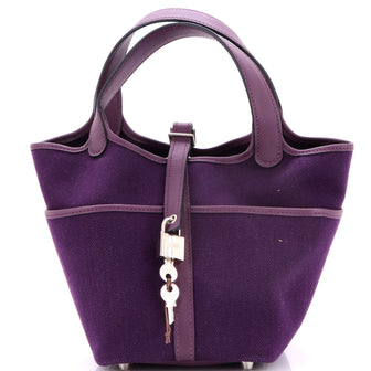 Hermes Cargo Picotin Lock Bag Canvas and Swift PM