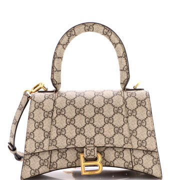 Gucci x Balenciaga The Hacker Project Hourglass Top Handle Bag GG Coated Canvas Small