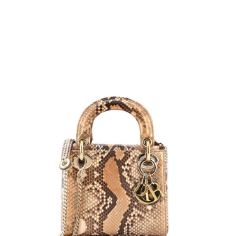 Christian Dior Lady Dior Chain Bag Python Mini