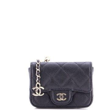 Chanel Classic Flap Chain Belt Bag Quilted Caviar Mini