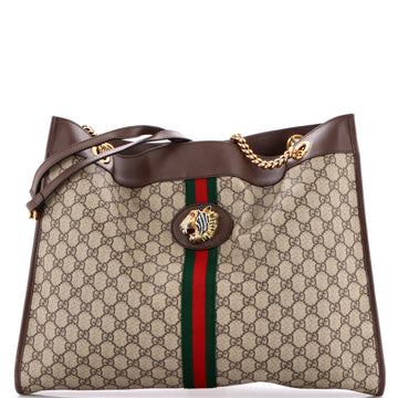 Gucci Rajah Chain Tote GG Coated Canvas Large