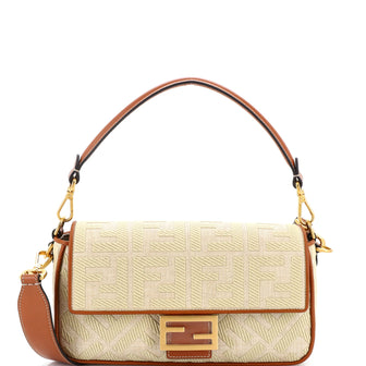 Fendi Baguette NM Bag Zucca Embroidered Canvas Medium