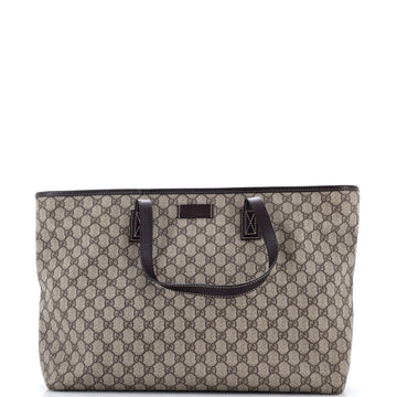 Gucci Plus Tote GG Coated Canvas with Leather Large