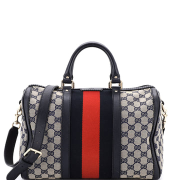 Gucci Vintage Web Boston Bag GG Canvas Medium