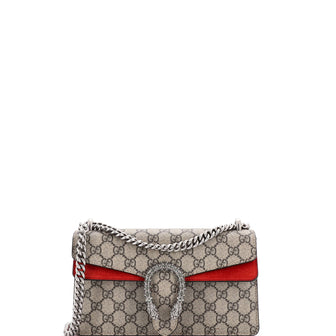 Gucci Dionysus Bag GG Coated Canvas with Crystal Embellished Metal Small