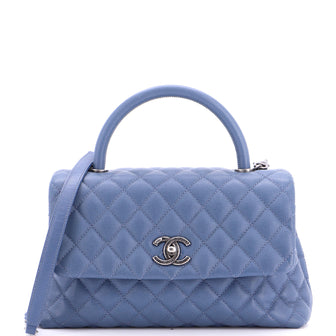 Chanel Coco Top Handle Bag Quilted Caviar Small