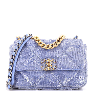 Chanel 19 Flap Bag Quilted Sequins Medium