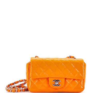 Chanel Classic Single Flap Bag Quilted Patent Mini