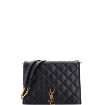 Saint Laurent Becky Shoulder Bag Quilted Leather Small