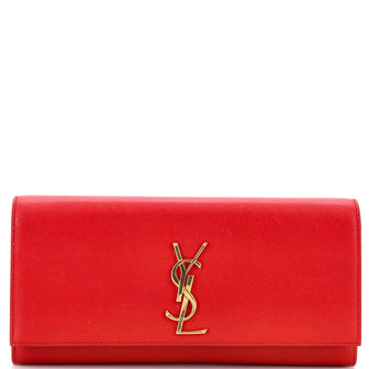 Saint Laurent Classic Monogram Clutch Leather Long