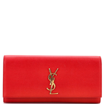 Saint Laurent Classic Monogram Clutch Leather Long