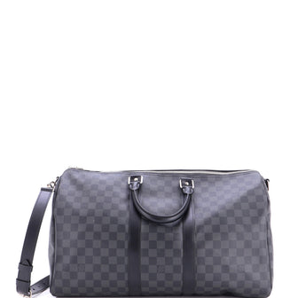 Louis Vuitton Keepall Bandouliere Bag Damier Graphite 45
