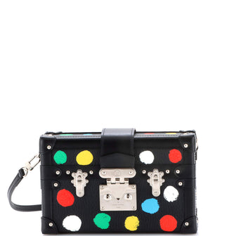 Louis Vuitton Petite Malle Handbag Yayoi Kusama Painted Dots Taurillon Leather