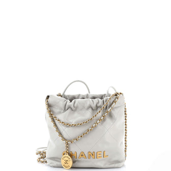 Chanel 22 Chain Hobo Quilted Calfskin Mini