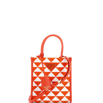 Prada Symbole Shopper Tote Jacquard Mini