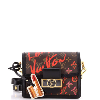 Louis Vuitton Dauphine Shoulder Bag Limited Edition Fall in Love Monogram Canvas Mini