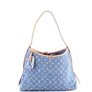 Louis Vuitton CarryAll Hobo Monogram Denim MM