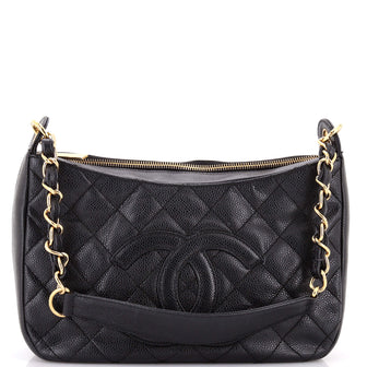 Chanel Timeless CC Chain Shoulder Bag Quilted Caviar Medium