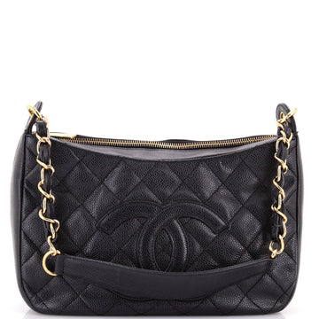 Chanel Timeless CC Chain Shoulder Bag Quilted Caviar Medium