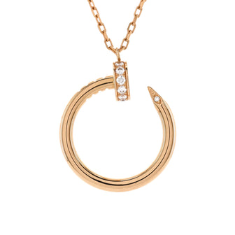 Cartier Juste un Clou Pendant Necklace 18K Rose Gold with Diamonds