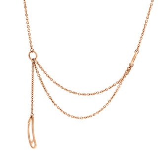 Hermes Chaine d'Ancre Punk Double Strand Necklace 18K Rose Gold