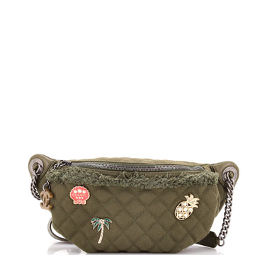 Chanel Cuba Charms Banane Waist Bag Quilted Canvas