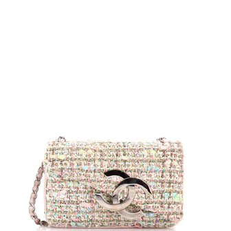 Chanel Vintage CC Flap Bag Tweed Small