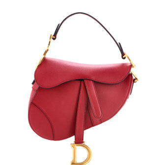 Christian Dior Saddle Handbag Leather Mini