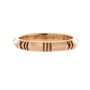 Tiffany & Co. Atlas X Closed Ring 18K Rose Gold Narrow