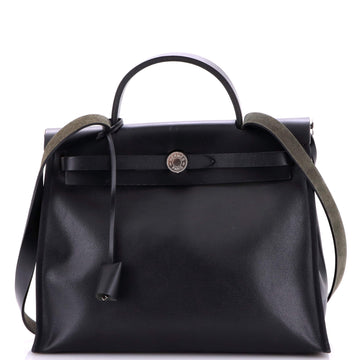 Hermes Herbag Zip Berline Vache Canvas and Leather 31