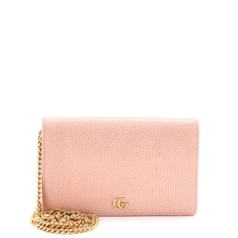 Gucci Petite GG Marmont Chain Wallet Leather Mini