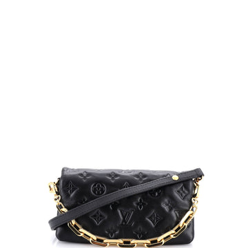 Louis Vuitton Convertible Coussin Pochette Monogram Embossed Lambskin
