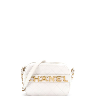 Chanel Logo Enchained Camera Case Quilted Calfskin