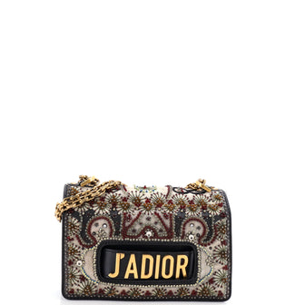Christian Dior J'Adior Flap Bag Embellished Leather Medium