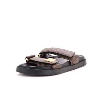 Louis Vuitton Women's Sunset Comfort Flat Mules Monogram Canvas