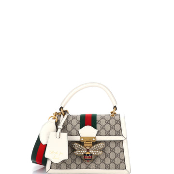 Gucci Queen Margaret Top Handle Bag GG Coated Canvas with Leather Small
