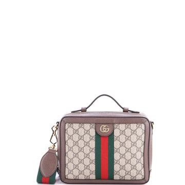 Gucci Ophidia Zip Around Camera Bag GG Coated Canvas Small