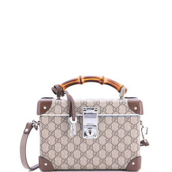 Gucci Bamboo Globe-Trotter Vanity Case GG Coated Canvas