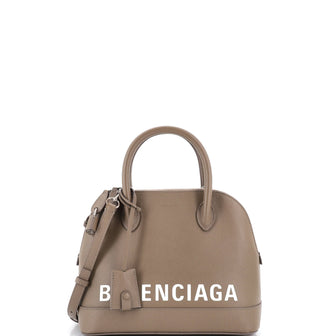 Balenciaga Logo Ville Bag Leather Small