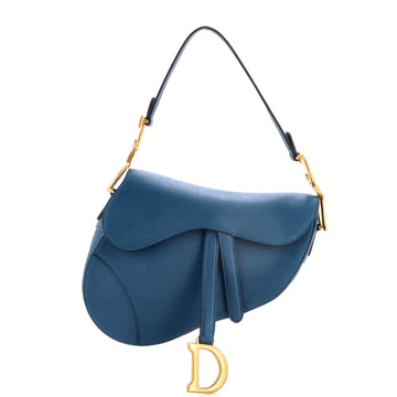Christian Dior Saddle Handbag Leather Medium