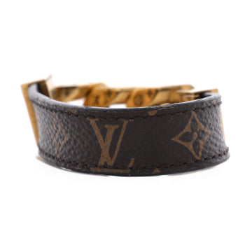 Louis Vuitton Monochain Reverso Bracelet Metal with Monogram Canvas and Leather