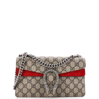 Gucci Dionysus Bag GG Coated Canvas with Crystal Embellished Metal Small