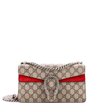 Gucci Dionysus Bag GG Coated Canvas with Crystal Embellished Metal Small