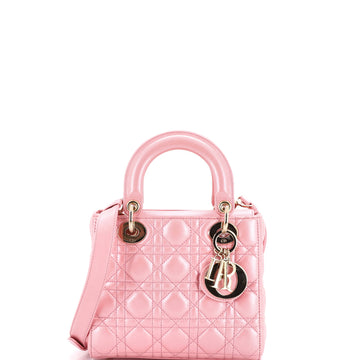 Christian Dior Lady Dior Bag Iridescent Cannage Quilt Lambskin Small