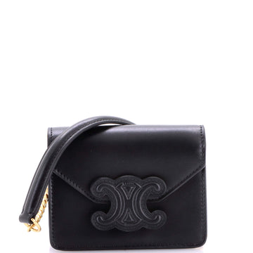 Celine Card Holder on Chain Leather
