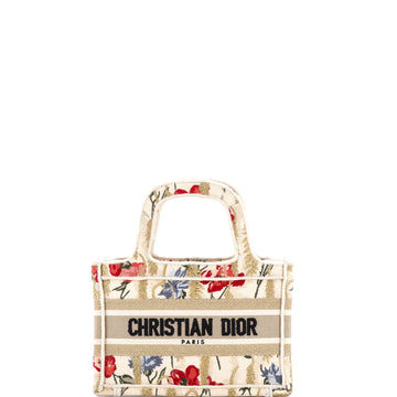Christian Dior Book Tote Embroidered Canvas Mini