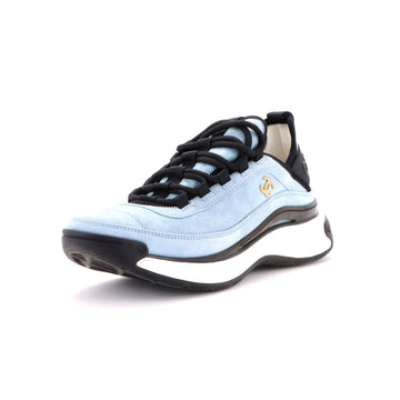 Chanel Women's CC Cap Toe Logo Sneakers Suede and Leather