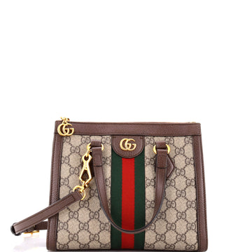 Gucci Ophidia Top Handle Tote GG Coated Canvas Small